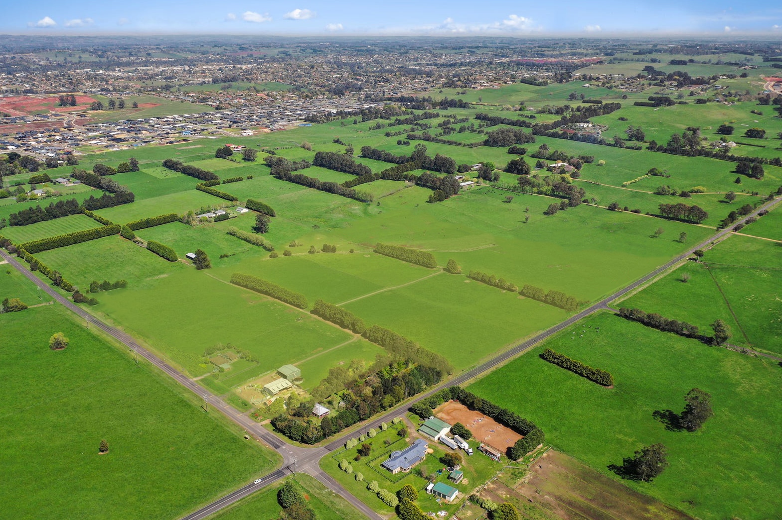 An aerial of proposed 113-lot residential subdivision within Warragul, VIC