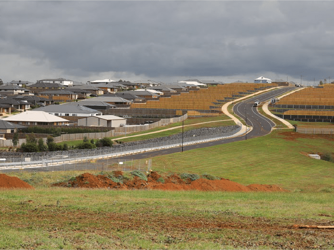 A housing development within Warragul, VIC