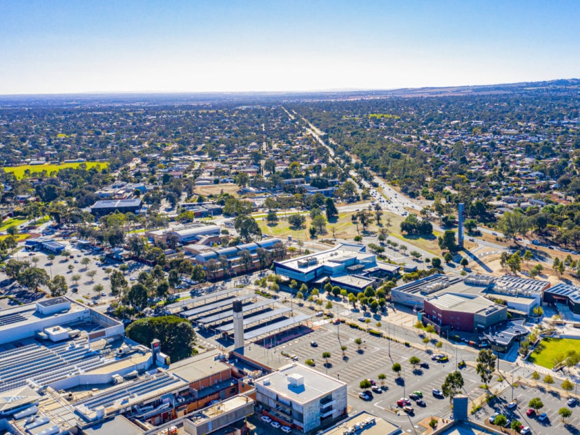 An aerial across Water Corner, SA