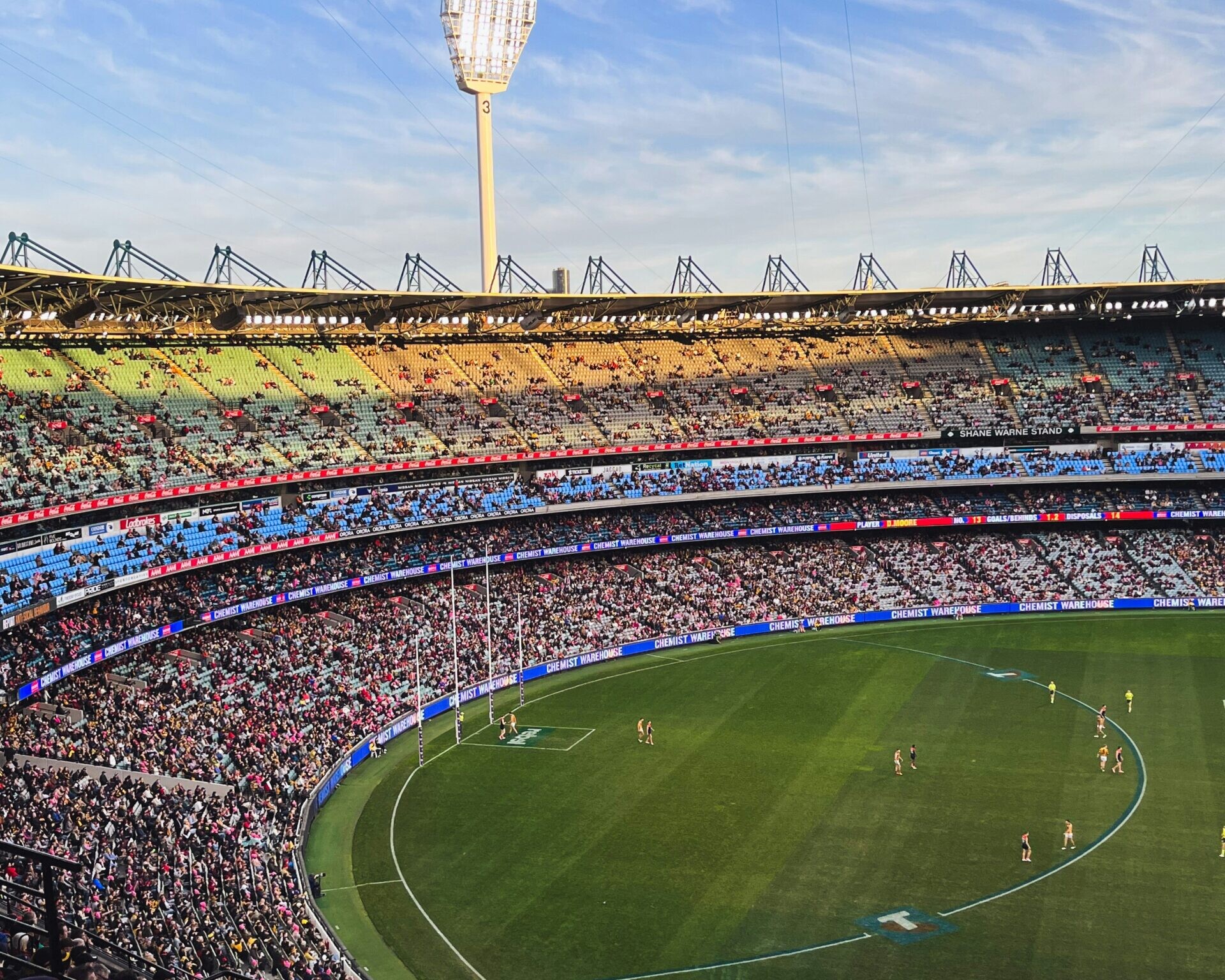An Australian Football match at the MCG