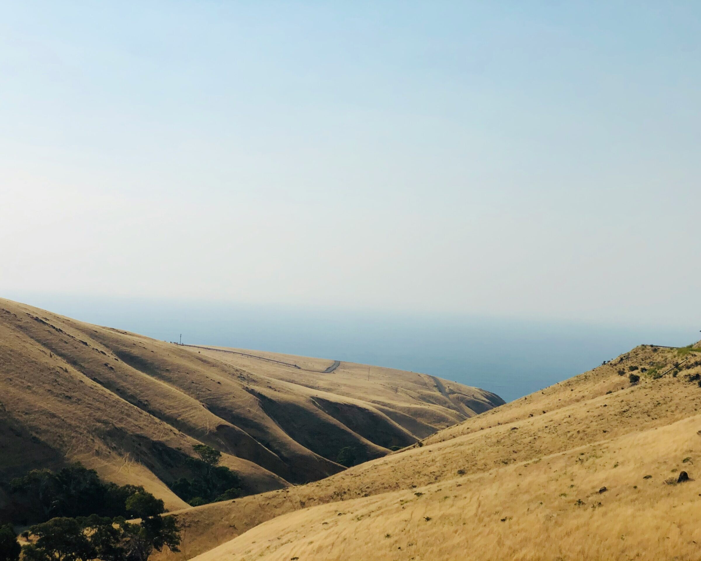 Landscape shot looking out to sea on the Adelaide Coast