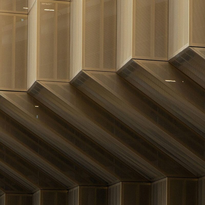 A textured front on a Warehouse